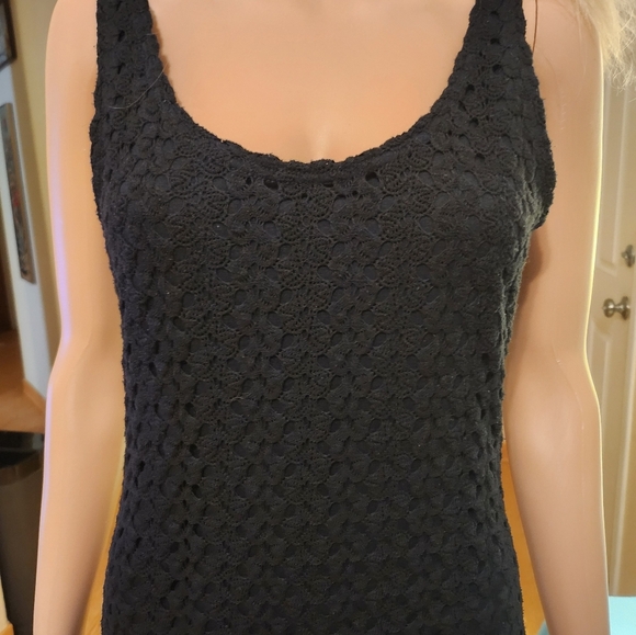 Xhilaration Crochet Knit HIGH-LOW DRESS, MED. 54" at Longest Point EUC - Picture 4 of 8